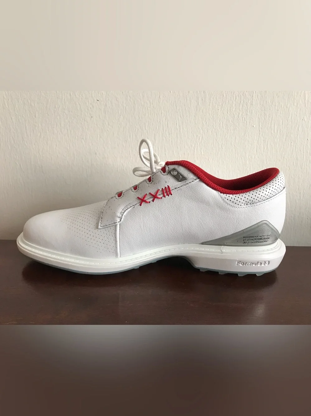 Size 9.5 Mens Nike Air Jordan ADG 5 Leather Golf Shoes White Fire Red FQ6642-101